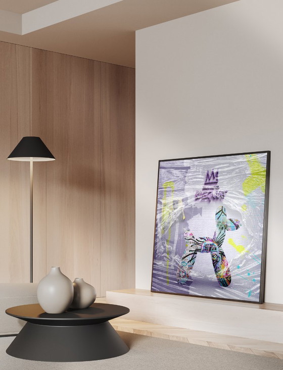 Image 1 of Limited: Wrapped Woof – Basquiat Edition | 140 X 140 Cm | 2025 (Ori, 1983)