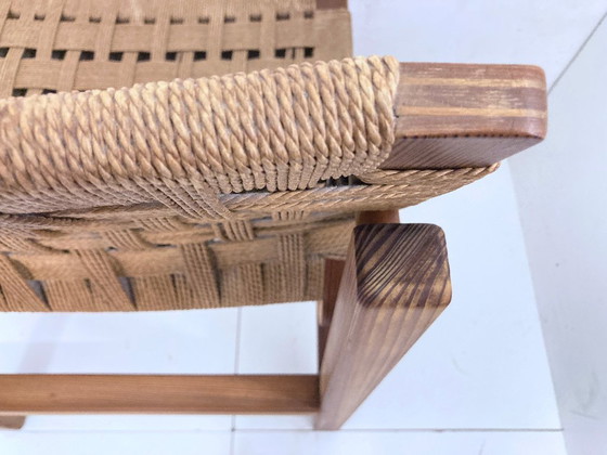 Image 1 of Sedia danese in legno di pino con rivestimento di Vagn M. Fuglsang, design anni '60-'70