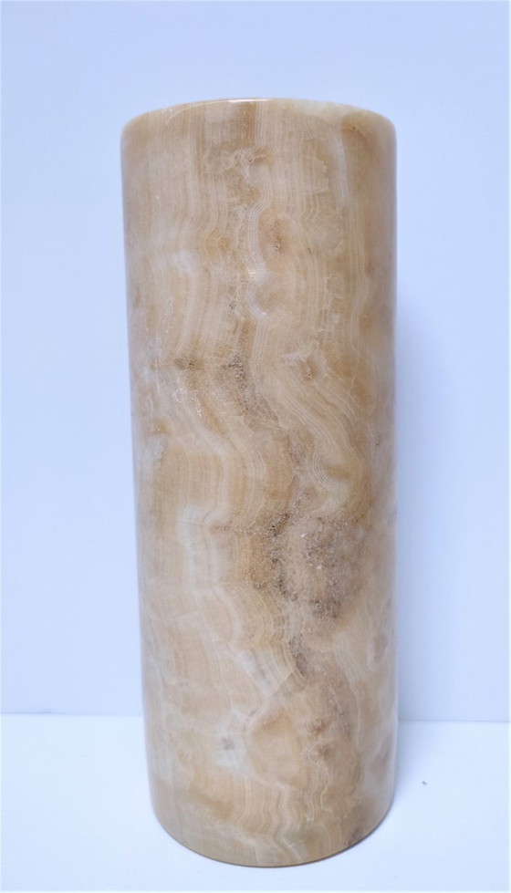 Image 1 of 1970s onyx roller vase