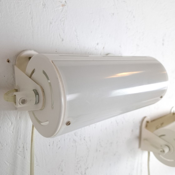 Image 1 of 3 lampade da parete vintage Ikea Smyg in metallo/plastica bianca