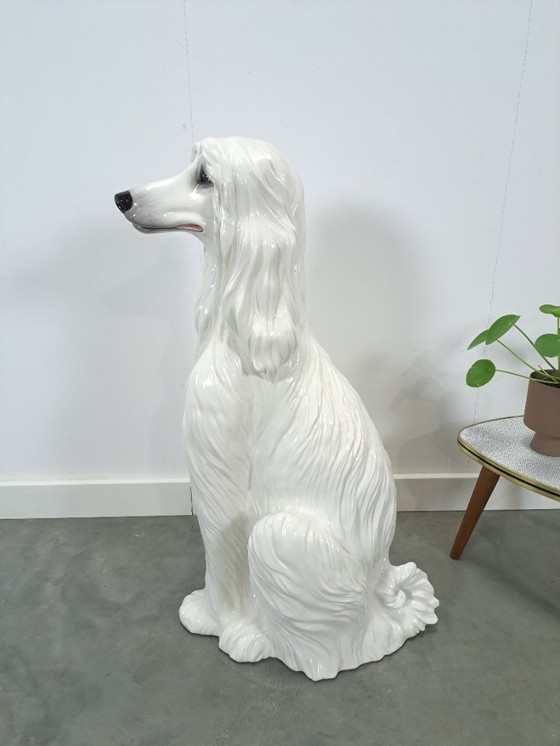 Image 1 of Large Italian ceramic statue of a dog