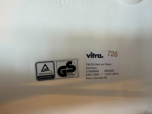 6x Vitra Eames DAR Eiffel Base Vast Zitkussen Grijsblauw – eetkamerstoelen, Metal, Plastic (photo 2 of 5)