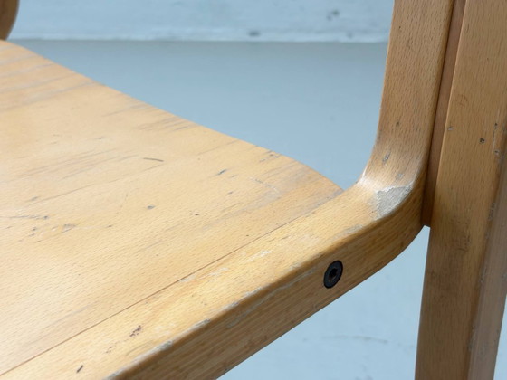 Image 1 of 6x Vintage stacking chairs made of beech wood, 1990s