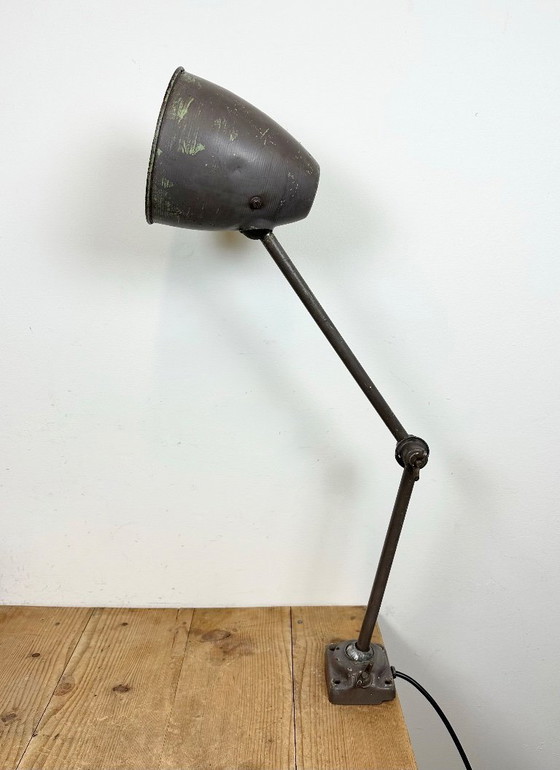 Image 1 of Brown Industrial Workshop Table Lamp, 1960s