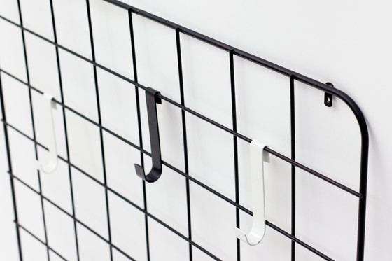 Image 1 of Mid Century String Wardrobe by Karl Fichtel – Drahtwerke Erlau AG Aalen – free-floating wall wardrobe – ca. 1950s, Germany