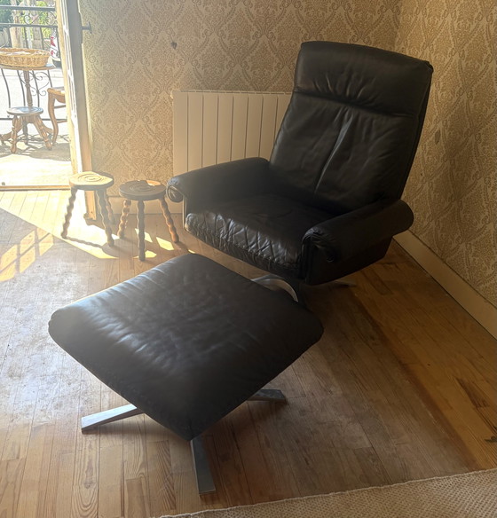 Image 1 of Fauteuil lounge De Sede DS31 + repose-pieds