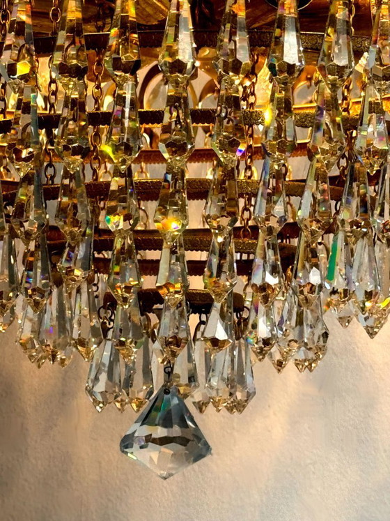 Splendido lampadario vintage in cristallo – Palwa, Glass (photo 3 of 5)