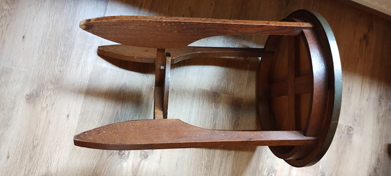 Image 1 of Antique side table with copper top