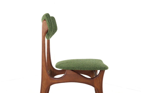 Image 1 of Set 4 vintage eetkamerstoelen stoelen gestoffeerd