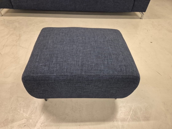 Image 1 of Montel Romero – 3-Sitzer-Sofa – Blau – Stoff – Hocker – Design