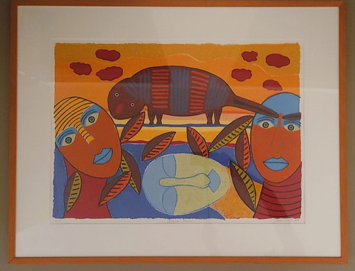 Ans van Dijk (1962) Mbanza-Ngungu / figuras abstractas, 2003