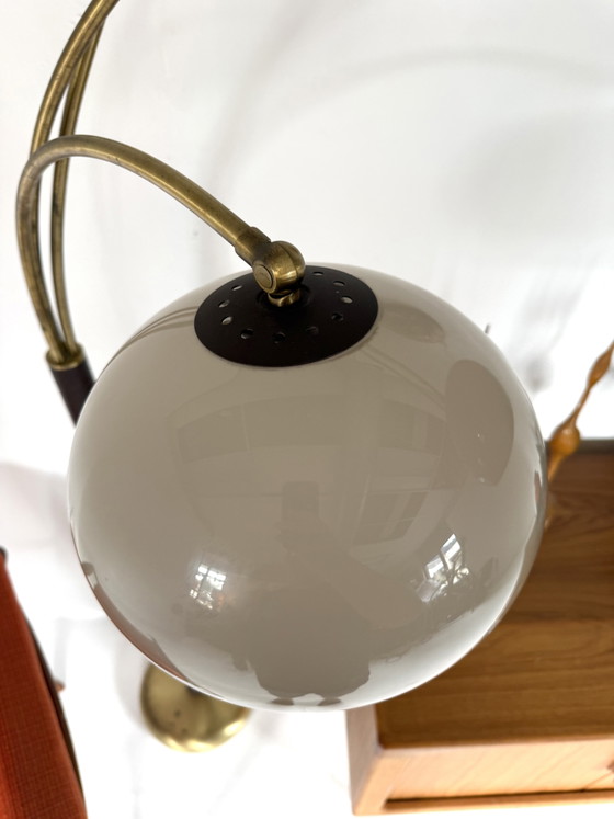 Vintage Triple Messing Mushroom Booglamp, Dijkstra ‘70 – Dijkstra Lampen, Vloerlampen, Brass, Metal (photo 8 of 15)