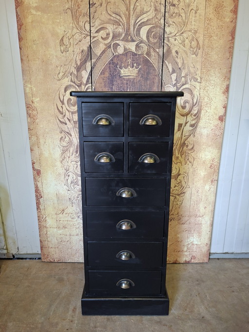 Country chest of drawers, pharmacy cabinet, file cabinet dim, 46x33cm and 110cm high
