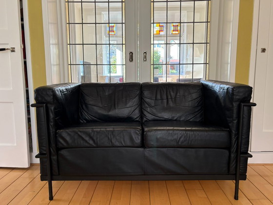 Image 1 of Sofá de dos plazas de cuero Harvink
