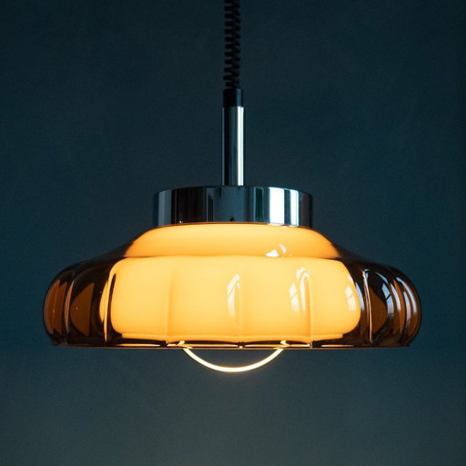 Vintage Herda Space Age Hanglamp van Plexiglas