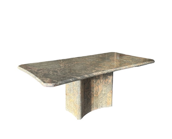 Image 1 of Vintage Fior di Pesco marmeren eettafel, Italië 1980