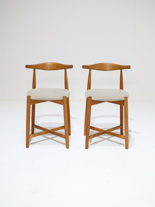 2 sgabelli da bar vintage danesi Findahl in rovere