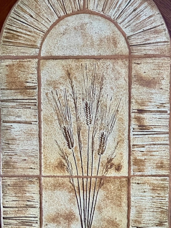 Image 1 of Herbarium coffee table in ceramic and solid wood, signed