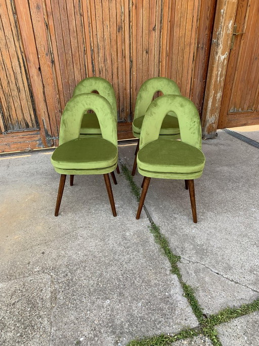 Chaises de salle à manger Mid-Century par Antonín Šuman pour Tatra Nábytok, années 60, Lot de 4