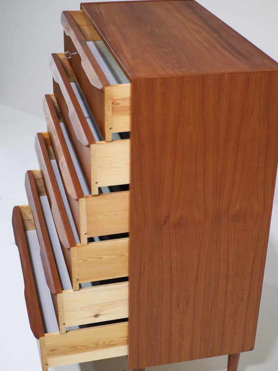 Image 1 of Commode haute en teck, style danois vintage des années 1960