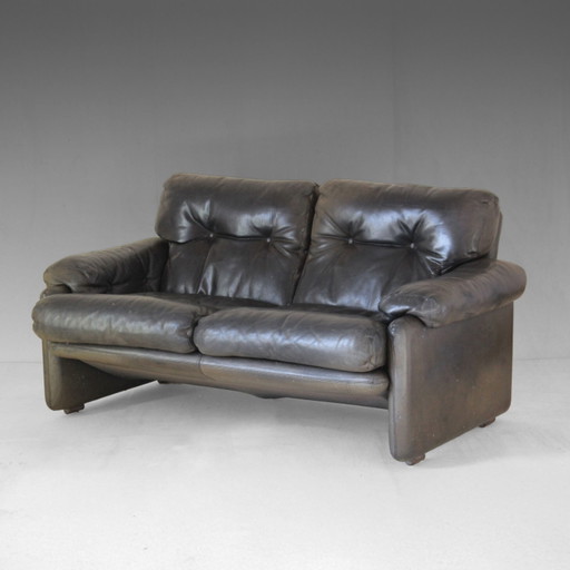 Vintage-Ledersofa, Modell "Coronado", von Afra und Tobia Scarpa für B.B, Italien 1960