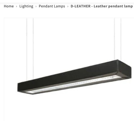 Image 1 of DARK “D-leather” -Ivan Missine- iconisch, belgisch design hanglamp 90,s