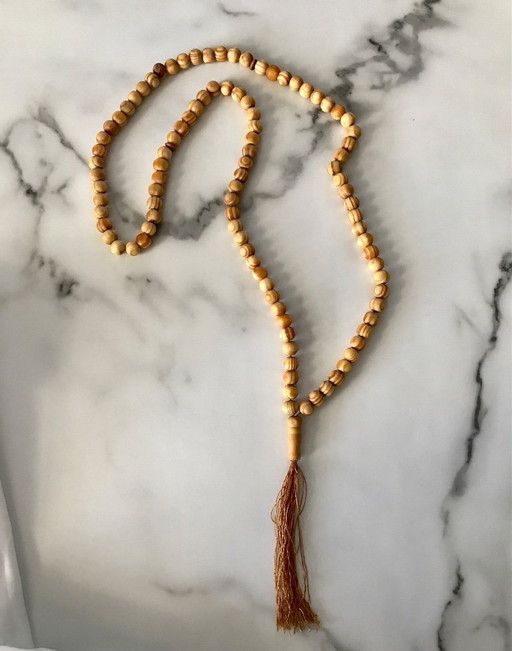 Marokkaanse sandelhouten lange ketting