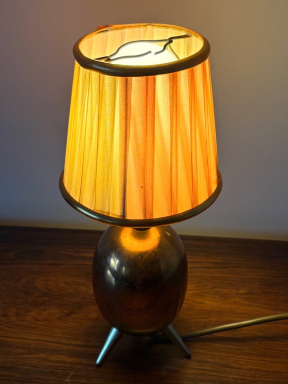 Vintage retro mini copper table lamp from the 1960s – Brass (photo 9 of 13)