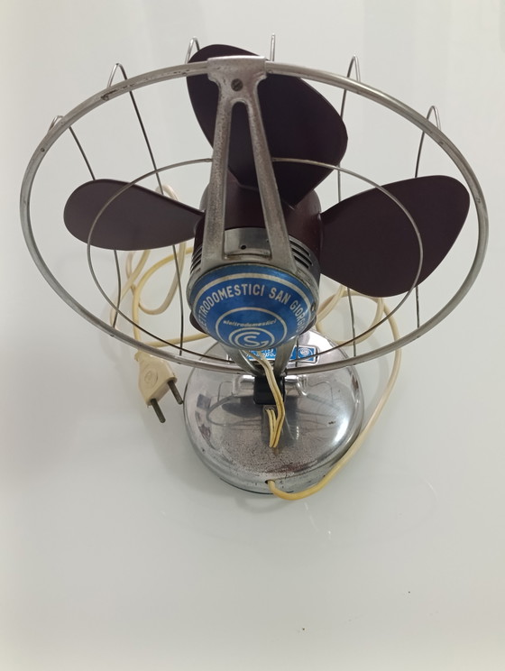 Vintage "San Giorgio La Spezia" Bakelite and Chrome Steel Table Fan – 1960s – Decorative Objects, Metal (photo 3 of 14)