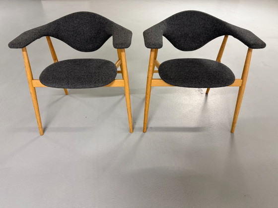 2x Gubi Masculo Dining Chairs GamFratesi Design – Wood, Cotton (photo 6 of 7)