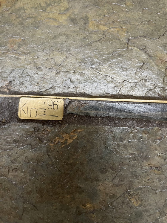 Image 1 of 2 tables d'appoint en pierre naturelle, Paul Kingma