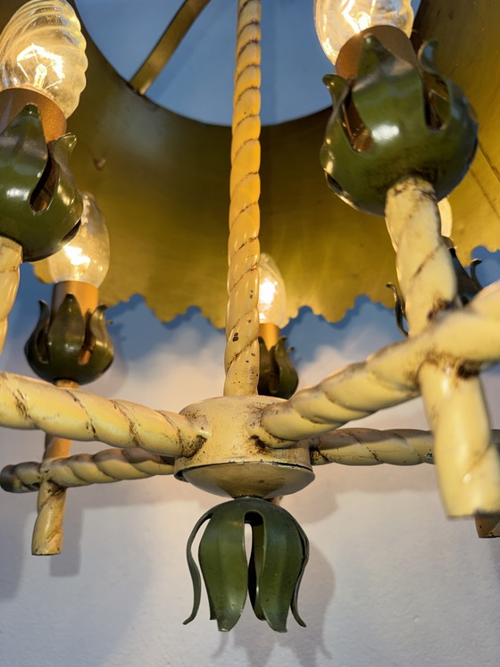 Florentine Chandelier Hollywood Regency Style 60s – Metal (photo 3 of 15)