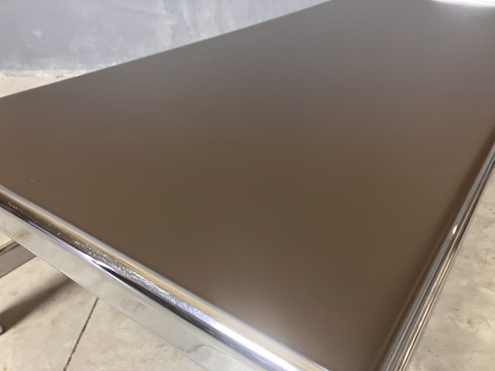 Image 1 of Tavolino da caffè vintage cromato marrone