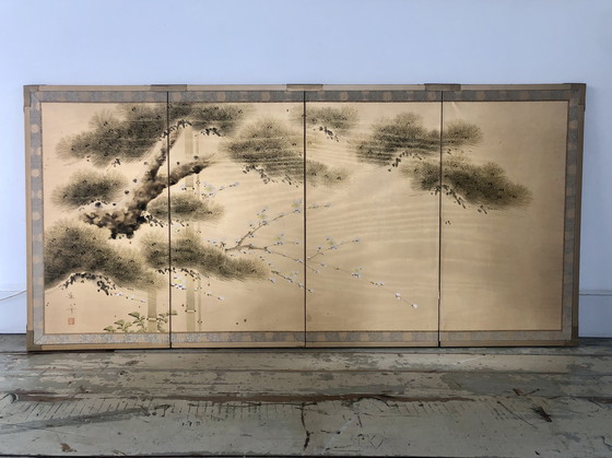 Image 1 of Paravent de chambre japonais Byobu