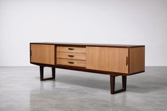 Image 1 of Vintage Mid-Century Danish Modern Wood Sideboard with Drawers, 1970s