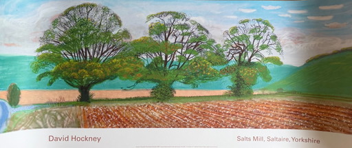David Hockney (1937-2026), Autumn Trees Near Thixendale, 2008, copyright David Hockney, Stampato nel Regno Unito