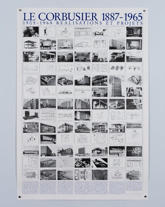 Image 1 of Le Corbusier – Poster originale vintage del 1987 di Le Corbusier – Architettura modernista – 100x68,5 cm