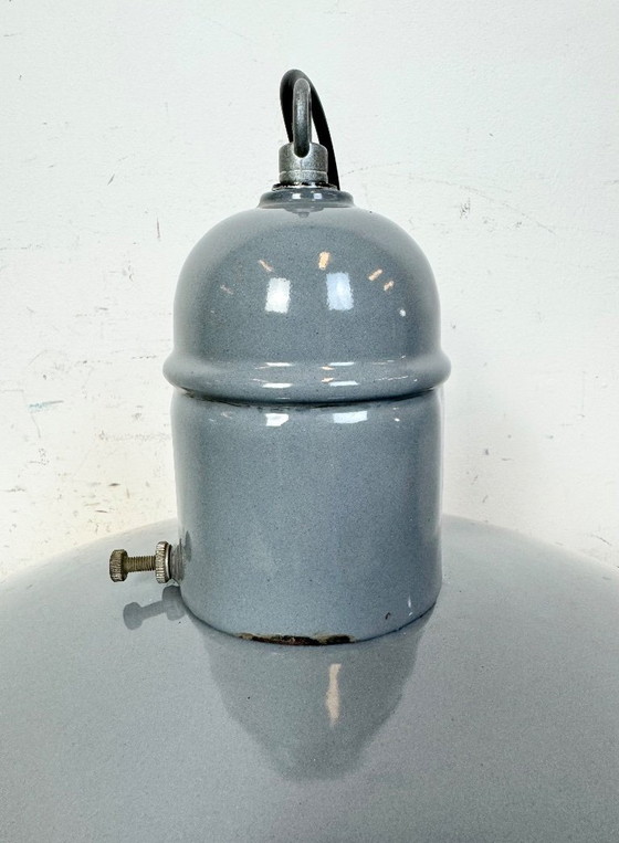 Image 1 of Suspension industrielle en émail gris, années 1960