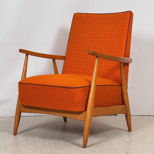 Poltrona arancione vintage di design ungherese, anni '60