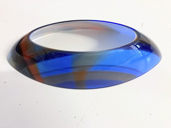 Image 1 of Italienische Halogen Stehleuchte Bogenleuchte Muranoglasschirm von Missoni 80er