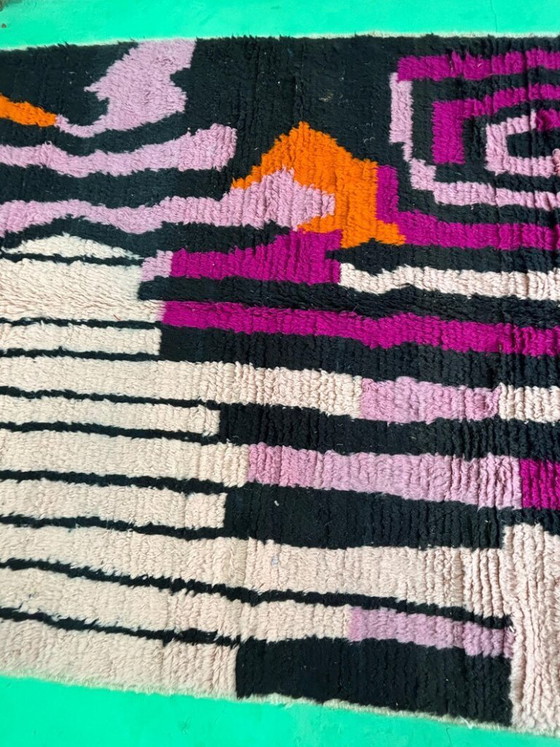 Image 1 of Handmade Moroccan decorated rug 250cm x 150cm