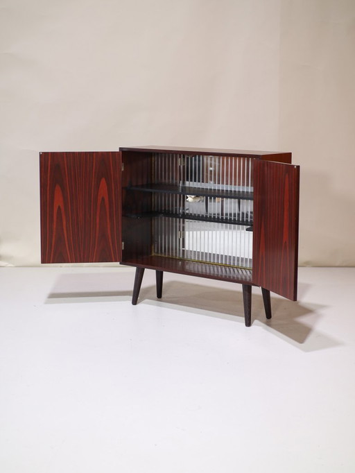 Meuble bar armoire à boissons bois de rose danois vintage Hjørnebo