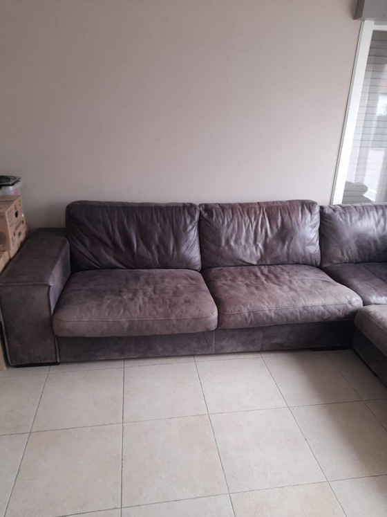 Image 1 of Divano angolare in pelle di bufalo - molto comodo - condizioni impeccabili