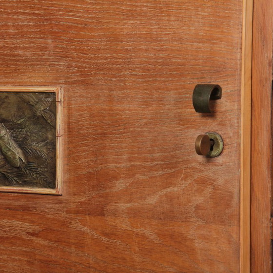 Image 1 of Whitewashed oak sideboard, French work from the 1940s