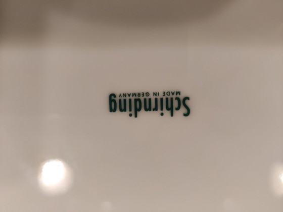 Image 1 of 6 sottopiatti in porcellana Schirnding, giallo-arancio