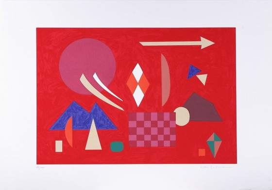 Image 1 of Otto Hofmann (Abstracción europea). Carpeta de 3 serigrafías, 1989 - Hoja 100x75 cm, Plancha 51x73 cm