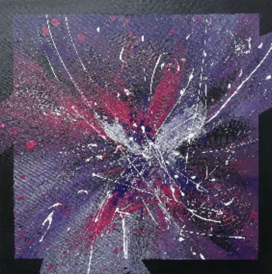 Image 1 of Origineel schilderij van de schilder 2Luss'Art – "Night Drift" – Formaat 60x60 cm