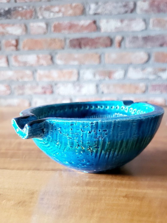 Image 1 of Cendrier en céramique bleue Rimini, Aldo Londi pour Bitossi, 1960 Italie