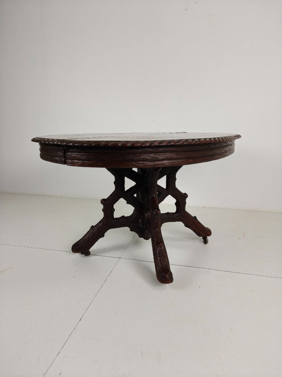 Image 1 of Black Forest Center Table by Matthijs Horrix for Horrix The Hague, 1890s