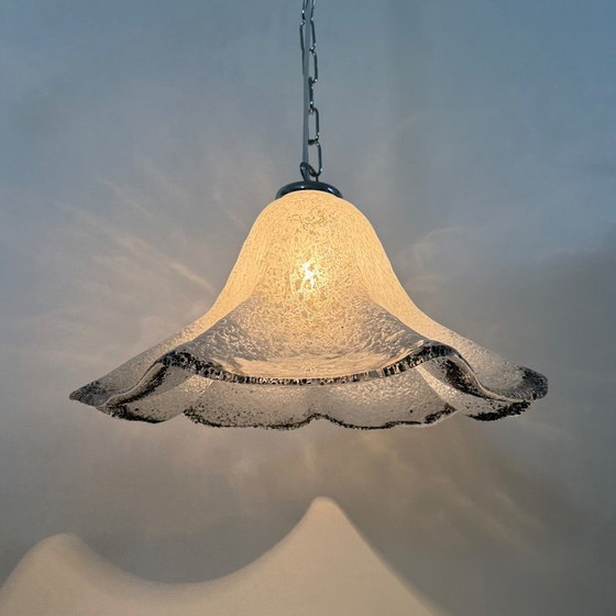 Image 1 of Suspension en verre de Murano du milieu du siècle par mazzega , 1970